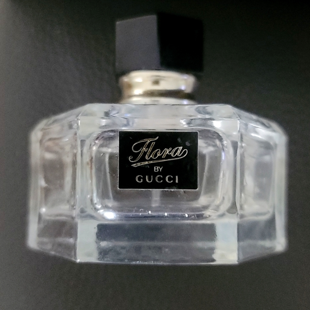Gucci Flora Clear Glass Bottle with Black Cap